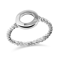Circular Spiral Silver Ring NSR-411